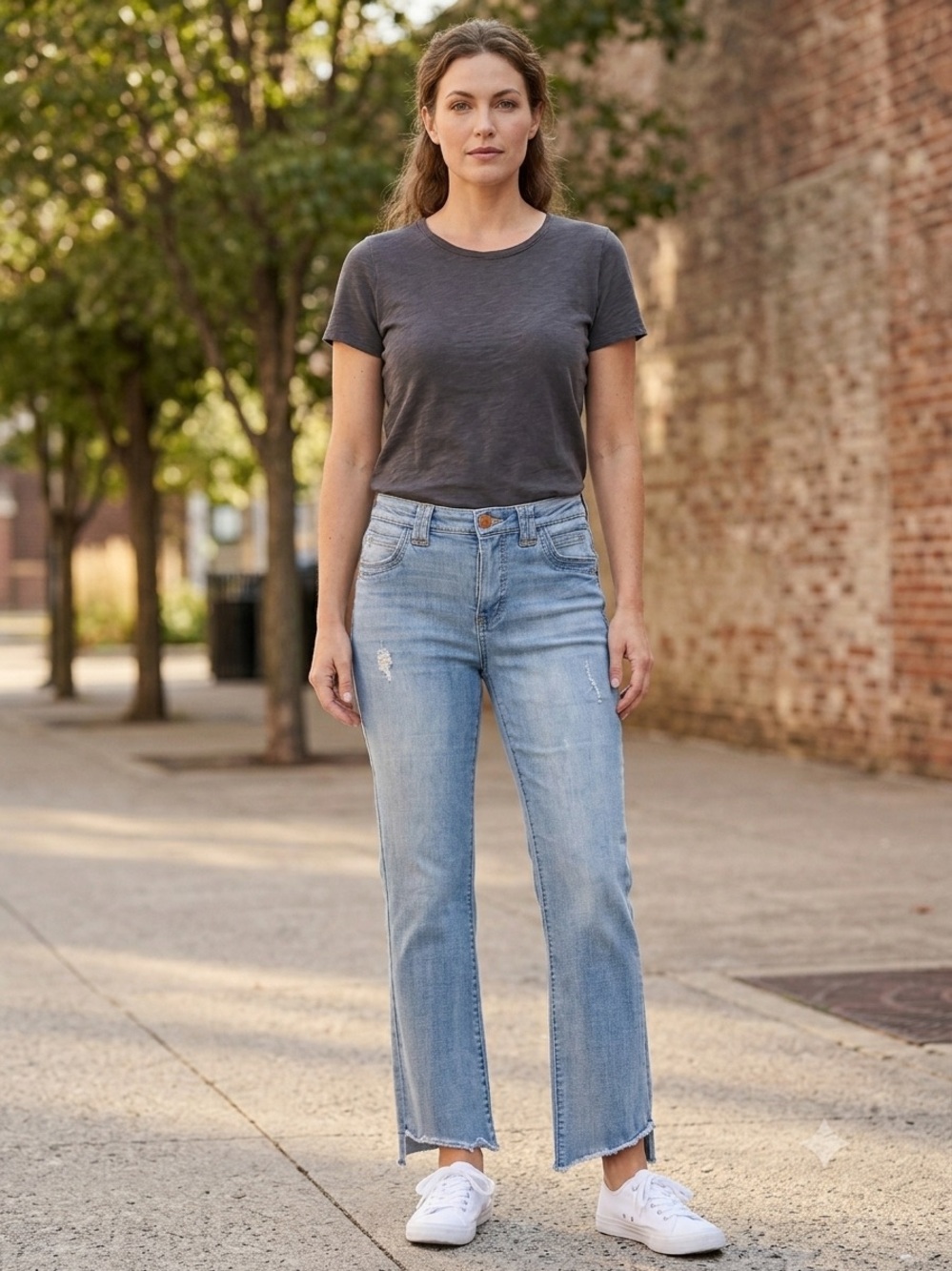 Democracy Light Wash Straight-Leg Jeans
